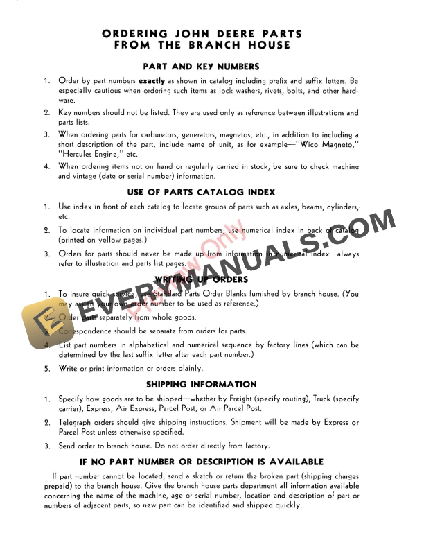 John Deere 200 Series Drawn Disk Plow Parts Catalog PC355 01APR53-4