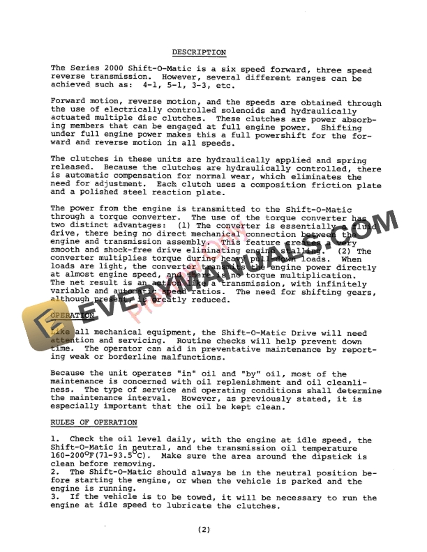 John Deere 2000 Series Long Drop Powershift Transmission Component Technical Manual 4003558 27JUL04 5 John Deere 2000 Series Long Drop Powershift Transmission Component Technical Manual 4003558 27JUL04 5