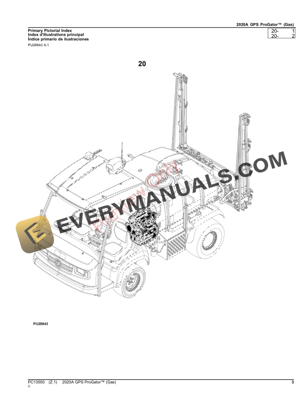 John Deere 2020A GPS ProGator (Gas) Parts Catalog PC13550 09NOV23-3