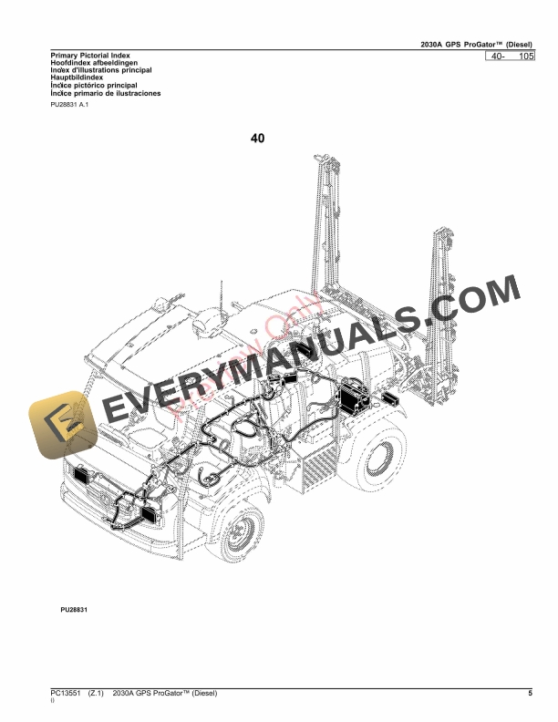 John Deere 2030A GPS ProGator (Diesel) Parts Catalog PC13551 09NOV23-5
