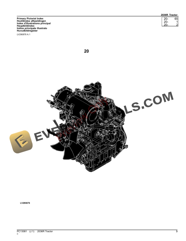John Deere 2036R Tractor Parts Catalog PC13081 25JUL23-3