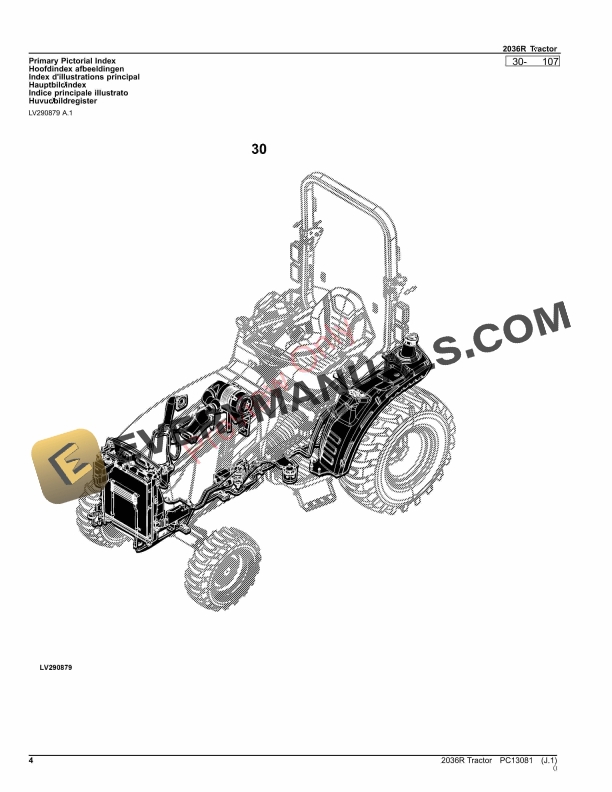 John Deere 2036R Tractor Parts Catalog PC13081 25JUL23-4