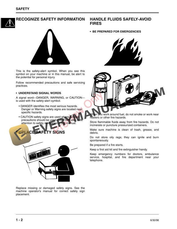 John Deere 2048HV 2254HV and 2554HV Sabre Garden Tractors Technical Manual TM1741 01JUL98 4