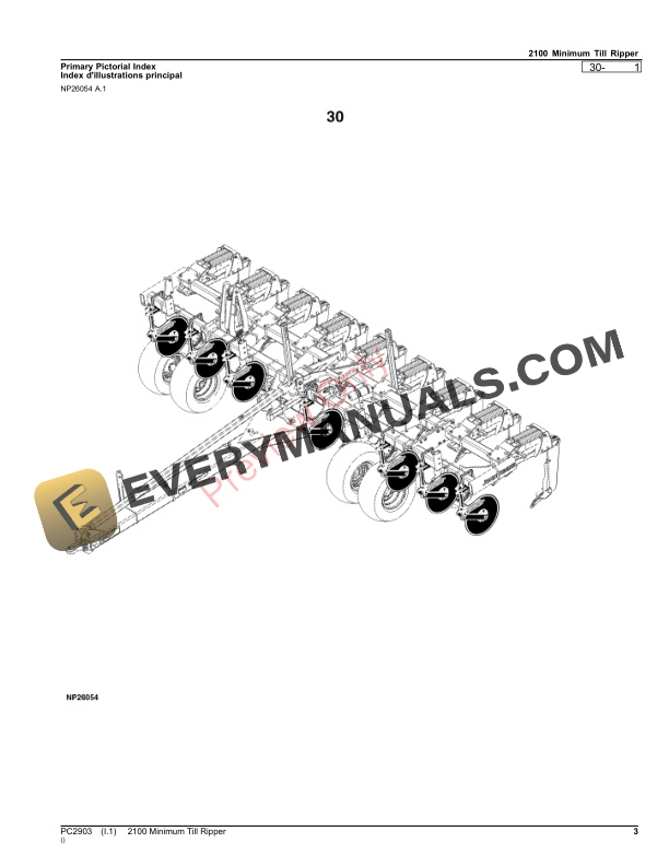 John Deere 2100 Minimum Till Ripper Parts Catalog PC2903 06AUG23-3