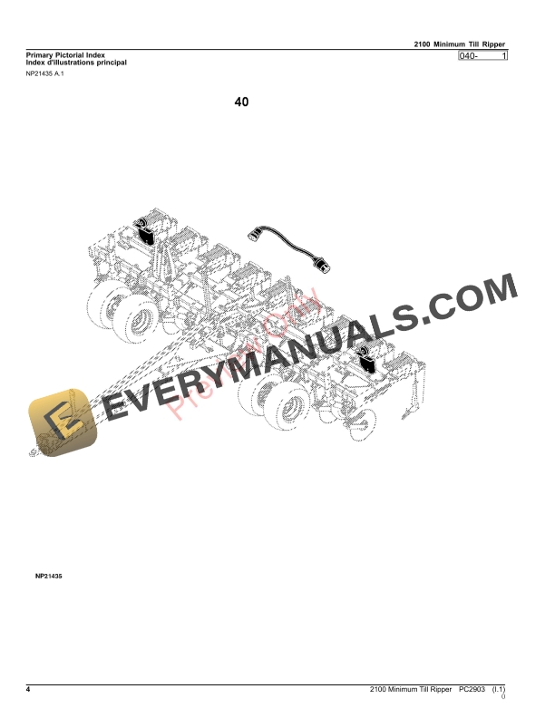 John Deere 2100 Minimum Till Ripper Parts Catalog PC2903 06AUG23-4