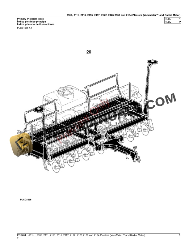 John Deere 2100 Series Planters (S.N. -099999) Parts Catalog PC9464 03OCT23-3