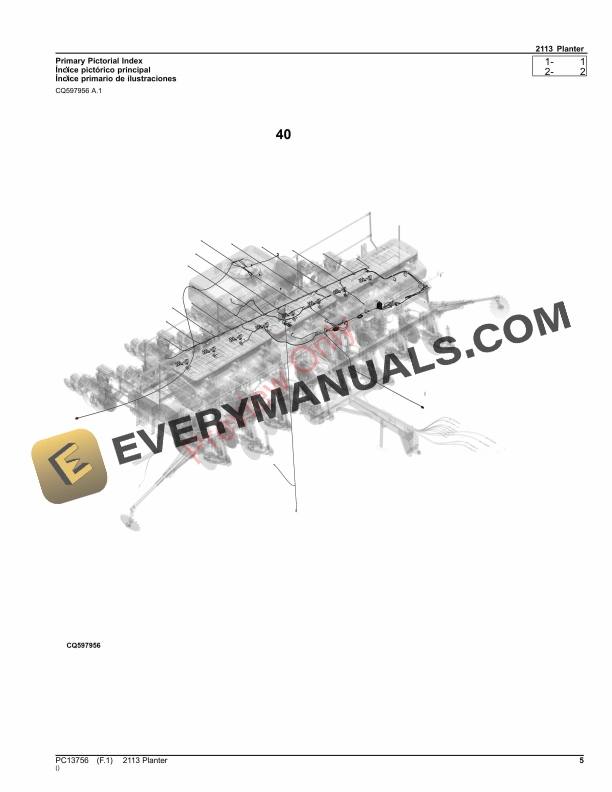 John Deere 2113 Planter Parts Catalog PC13756 05NOV23-5