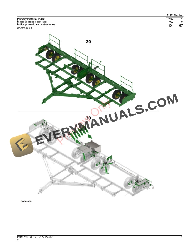 John Deere 2122 Planter Parts Catalog PC13759 05NOV23-3