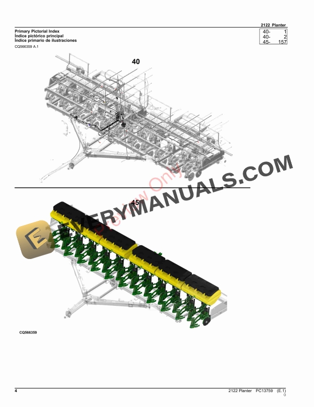 John Deere 2122 Planter Parts Catalog PC13759 05NOV23-4