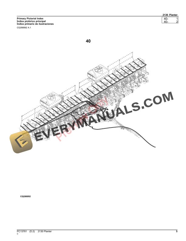 John Deere 2130 Planter Parts Catalog PC13761 05NOV23 6 John Deere 2130 Planter Parts Catalog PC13761 05NOV23-5