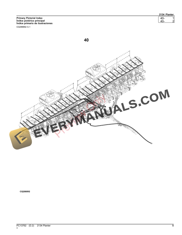 John Deere 2134 Planter Parts Catalog PC13762 05NOV23-5