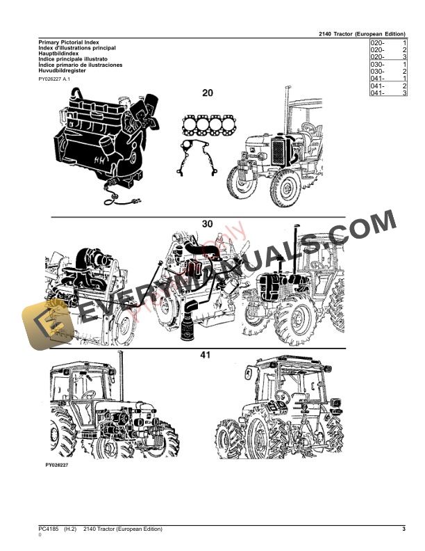 John Deere 2140 Tractor Parts Catalog PC4185 01AUG23-3