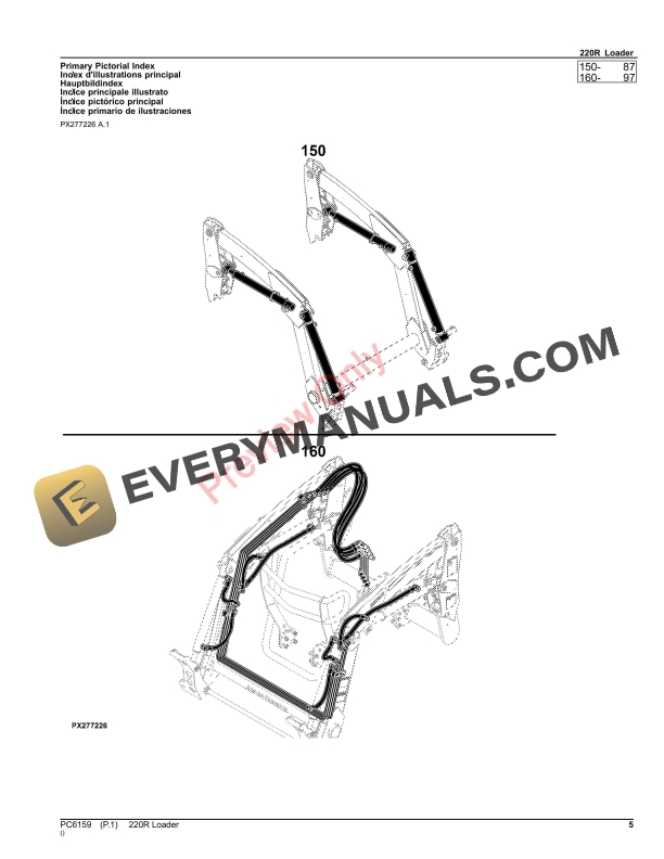 John Deere 220R Loader Parts Catalog PC6159 10JUN23-5