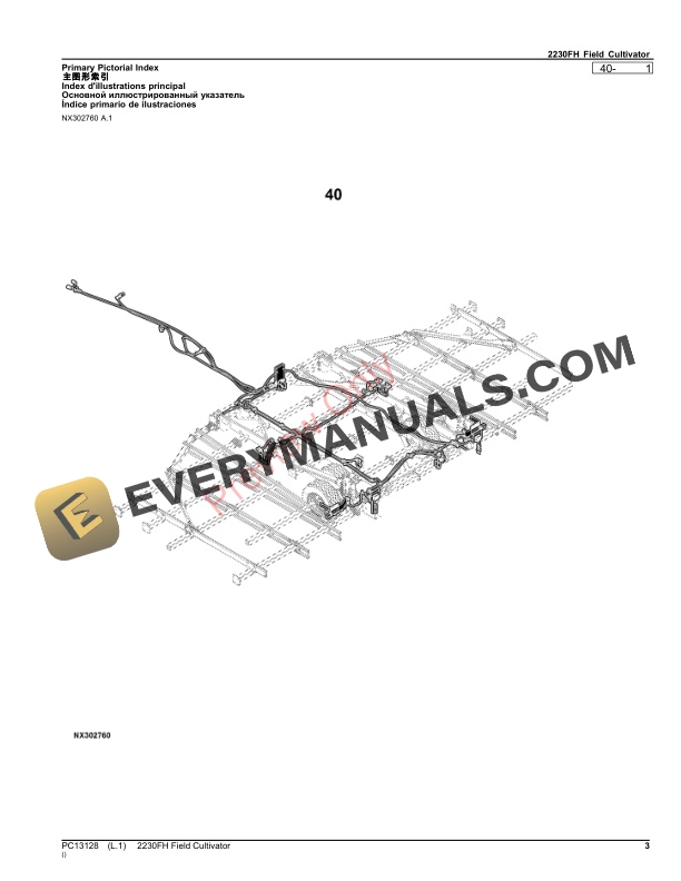 John Deere 2230FH Field Cultivator Parts Catalog PC13128 26OCT23-3