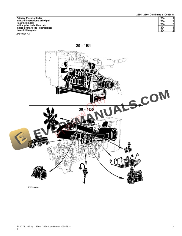 John Deere 2264, 2266 Combines ( -068583) Parts Catalog PC4274 09OCT23 4 John Deere 2264, 2266 Combines ( -068583) Parts Catalog PC4274 09OCT23-3