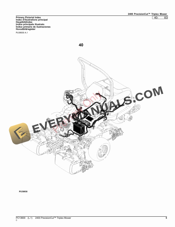 John Deere 2400 PrecisionCut Triplex Mower Parts Catalog PC13600 19OCT23-5