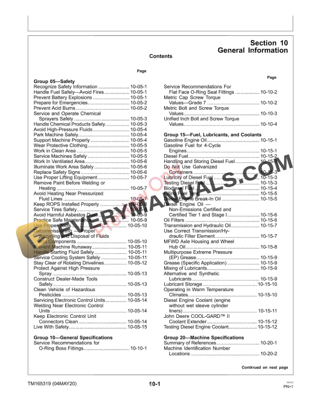 John Deere 2400 and 2550 PrecisionCut and 2550 E Technical Manual TM165319 04MAY20 5