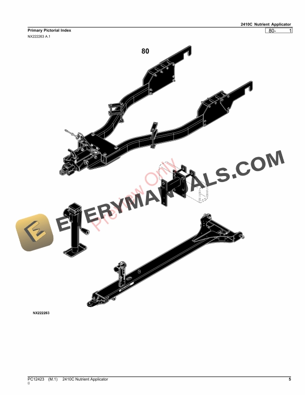 John Deere 2410C Nutrient Applicator Parts Catalog PC12423 22OCT23-5