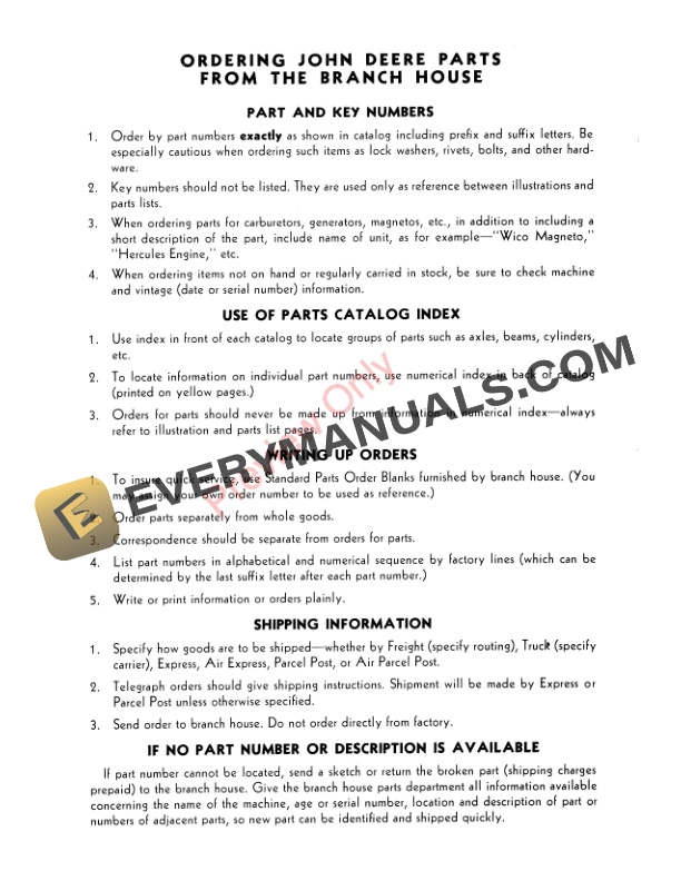 John Deere 25 Combine Parts Catalog PC267 01APR56-3
