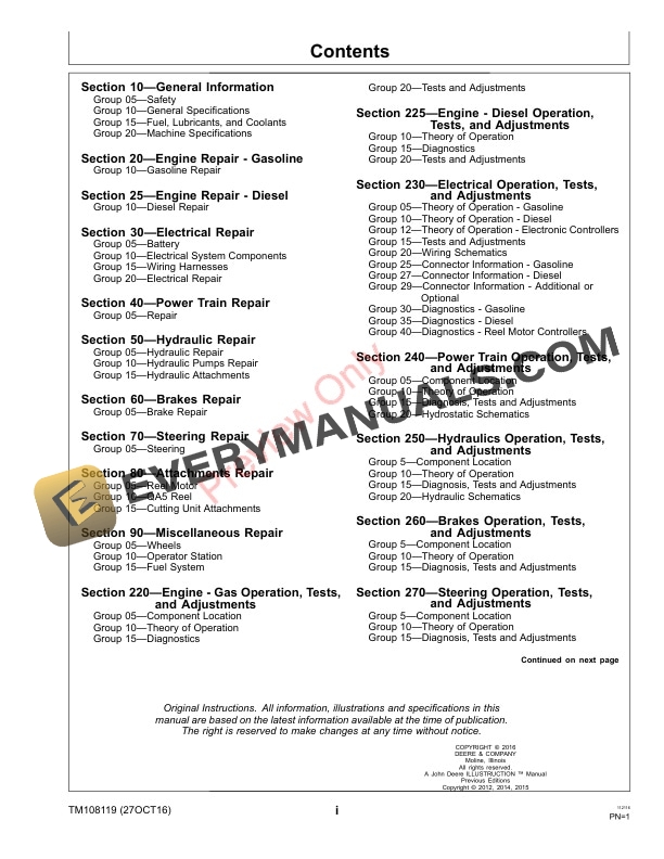 John Deere 2500B PrecisionCut and 2500E E Technical Manual TM108119 27OCT16 3