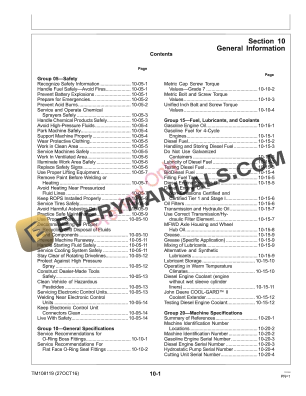 John Deere 2500B PrecisionCut and 2500E E Technical Manual TM108119 27OCT16 5