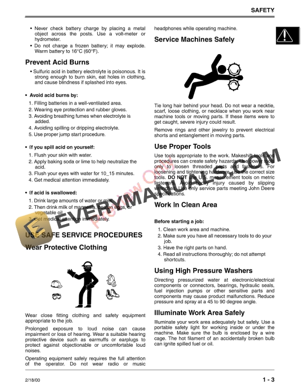 John Deere 250G 440G 550GE G2500K G4400K G5500K and G5500KE Portable Generators Technical Manual TM1791 18FEB00 5