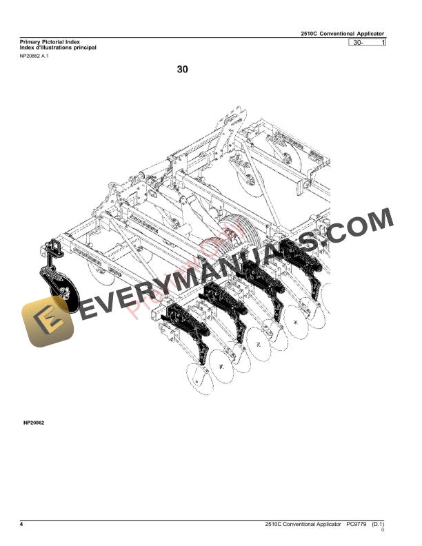 John Deere 2510C (CONVENTIONAL APPLICATOR) Parts Catalog PC9779 06AUG23-4