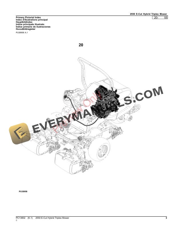 John Deere 2550 E-Cut Hybrid Triplex Mower Parts Catalog PC13602 19OCT23-3