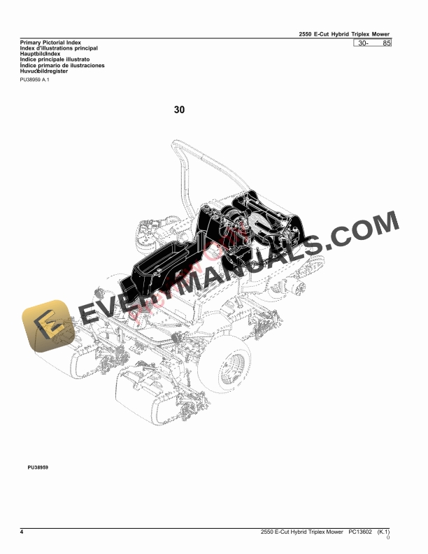 John Deere 2550 E-Cut Hybrid Triplex Mower Parts Catalog PC13602 19OCT23-4