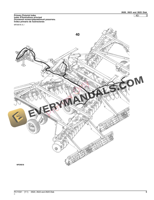 John Deere 2620 2623 and 2625 Disk Parts Catalog PC11041 28NOV23 5