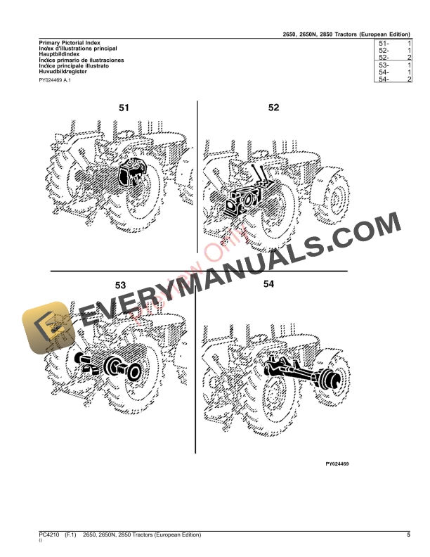John Deere 2650 ,2650N ,2850 Tractors Parts Catalog PC4210 01AUG23-5