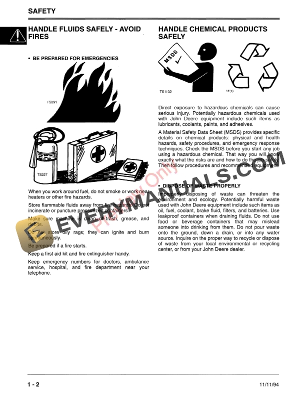 John Deere 2653 Professional Utility Mower Technical Manual TM1533 01JAN95 4