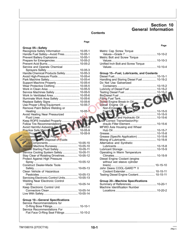 John Deere 2653B PrecisionCut Trim and Surrounds Mowers Technical Manual TM108019 27OCT16 7 John Deere 2653B PrecisionCut Trim and Surrounds Mowers Technical Manual TM108019 27OCT16 5