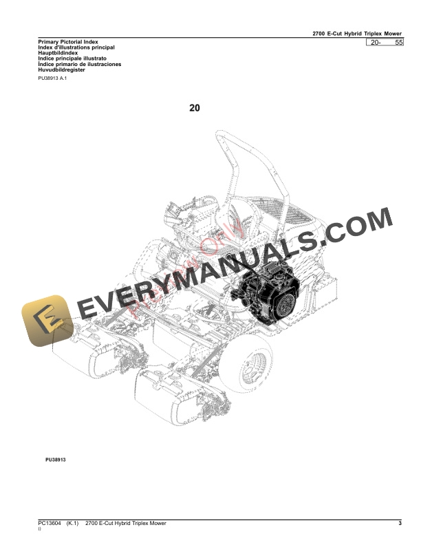 John Deere 2700 E-Cut Hybrid Triplex Mower Parts Catalog PC13604 19OCT23-3