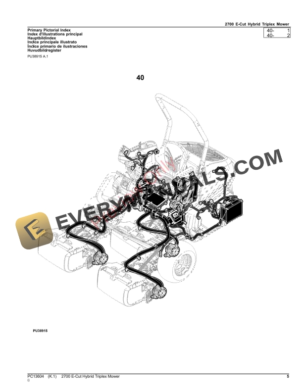 John Deere 2700 E-Cut Hybrid Triplex Mower Parts Catalog PC13604 19OCT23-5