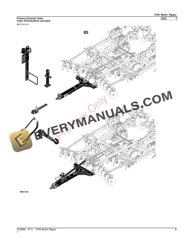 John Deere 2700 Mulch Ripper Parts Catalog PC2686 06AUG23-5