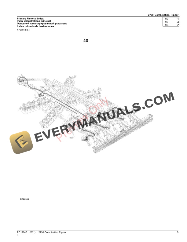 John Deere 2730 Combination Ripper Parts Catalog PC12245 28OCT23-3