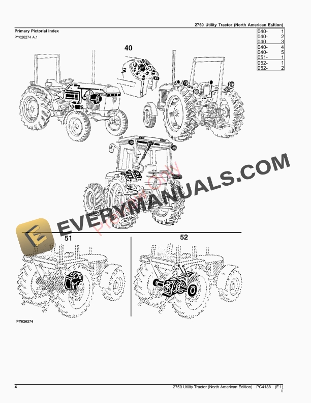 John Deere 2750 Utility Tractor Parts Catalog PC4188 03AUG23-4