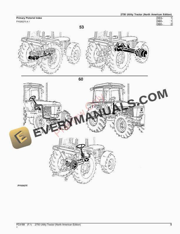 John Deere 2750 Utility Tractor Parts Catalog PC4188 03AUG23-5