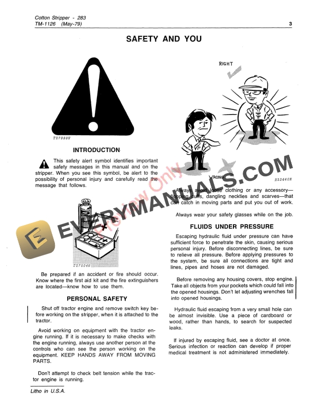 John Deere 283 Cotton Stripper Technical Manual TM1126 01MAY79 5