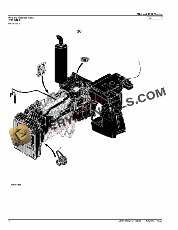 John Deere 2904 and 2704 Tractor Parts Catalog PC12872 26NOV23-4