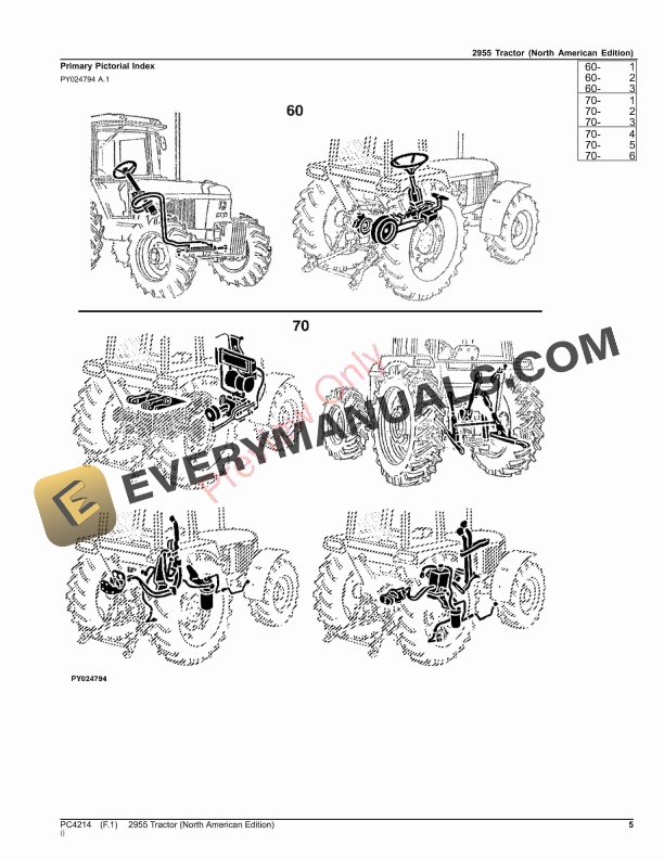 John Deere 2955 Tractor Parts Catalog PC4214 03AUG23-5
