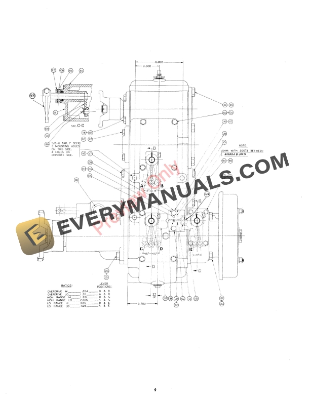 John Deere 3000 Six Speed Drop Mechanical Transmission Instruction Manual 4030147 01OCT97 4