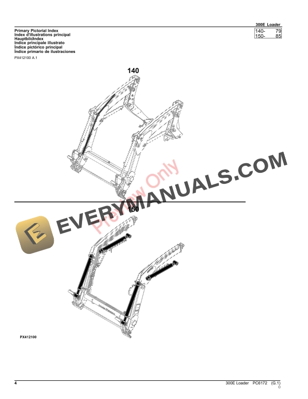John Deere 300E Loader Parts Catalog PC6172 10JUN23-4