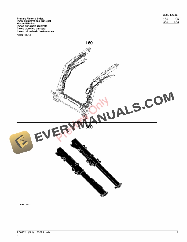 John Deere 300E Loader Parts Catalog PC6172 10JUN23-5