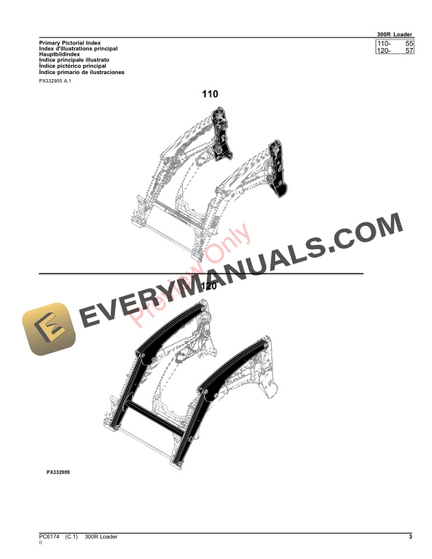 John Deere 300R Loader Parts Catalog PC6174 27JUN23-3