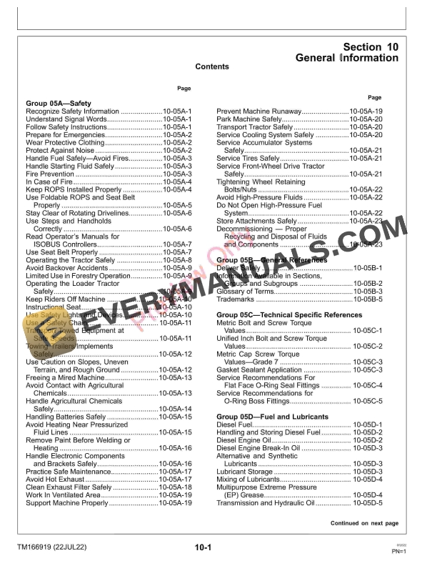 John Deere 3025E, 3032E, and 3038E Compact Utility Tractors Technical Manual TM166919 22JUL22 7 John Deere 3025E 3032E and 3038E Compact Utility Tractors Technical Manual TM166919 22JUL22 5