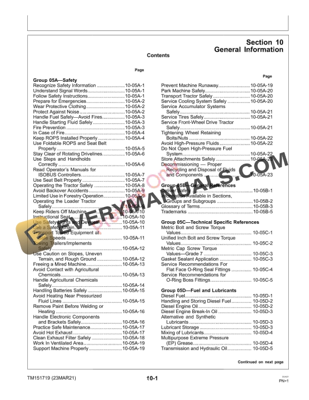 John Deere 3025E 3032E and 3038E Compact Utility TractorsDiagnostic and Manual HJ100000 Technical Manual TM151719 23MAR21 5