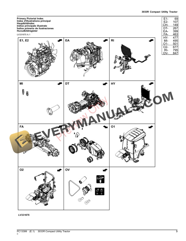 John Deere 3033R Compact Utility Tractor Parts Catalog PC13399 08SEP23-3