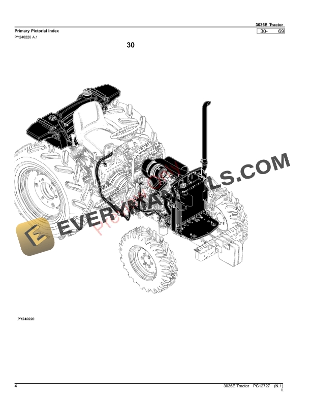 John Deere 3036E Tractor Parts Catalog PC12727 09OCT23-4